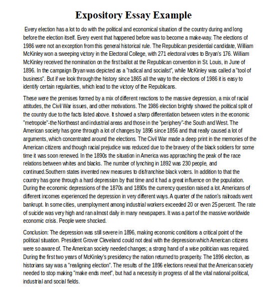 Expository Essay Sample