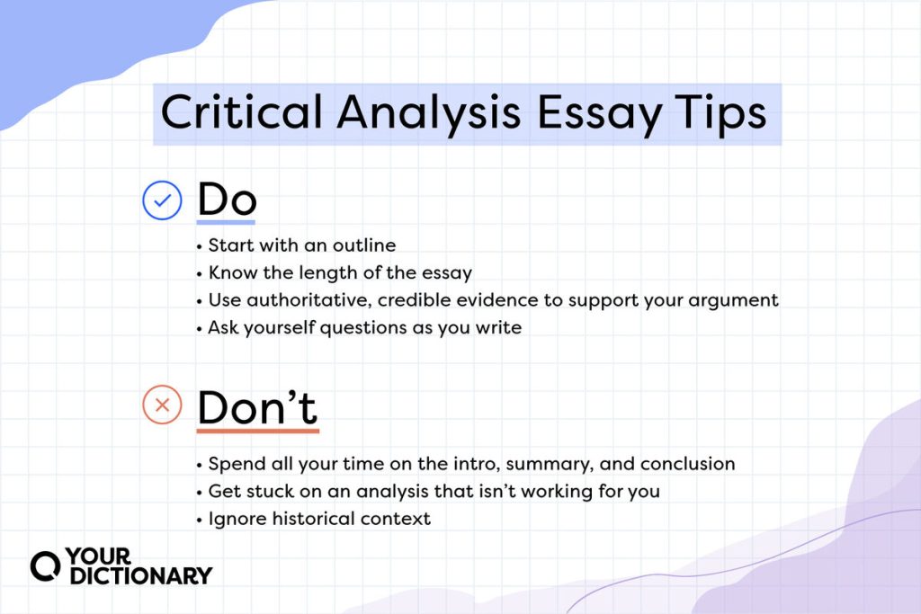 Tips For Writing Critical Analysis
 Essay 